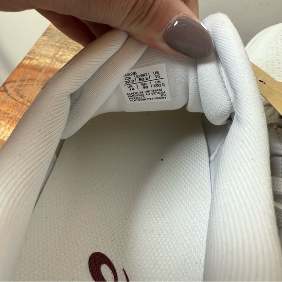 ASICS Swift FF White and Antique Red Athletic Shoes, Men’s 15 - Picture 3 of 7